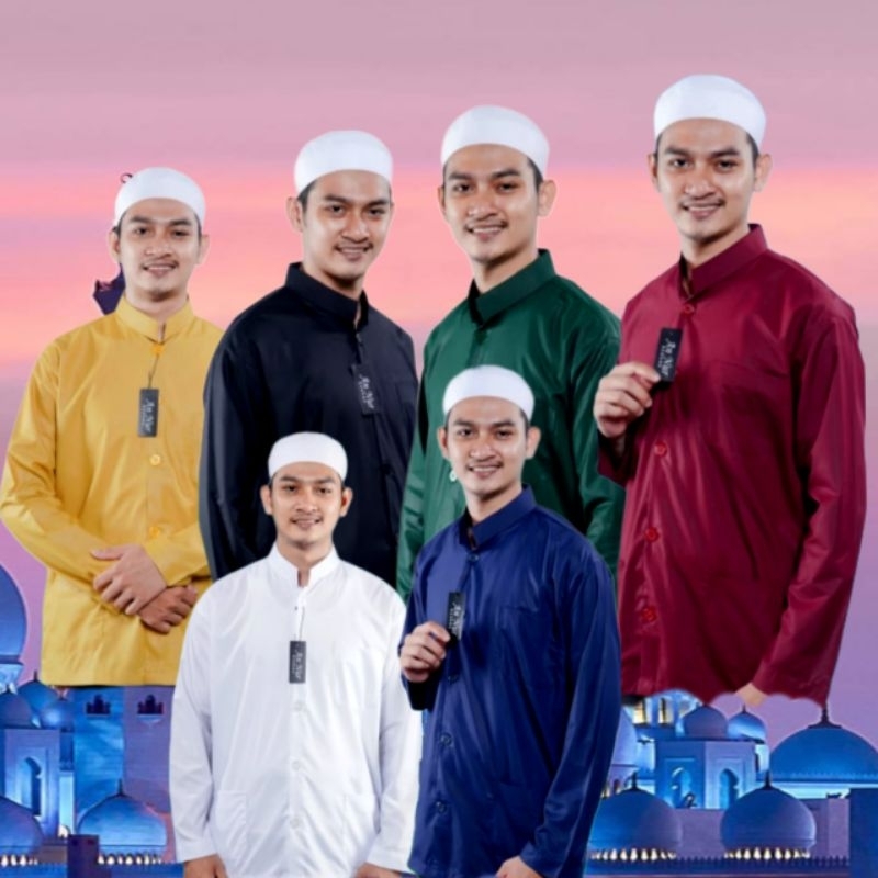 Baju Muslim Koko haibah model Ammu merk an nur ukuran besar jumbo XXL XXXL