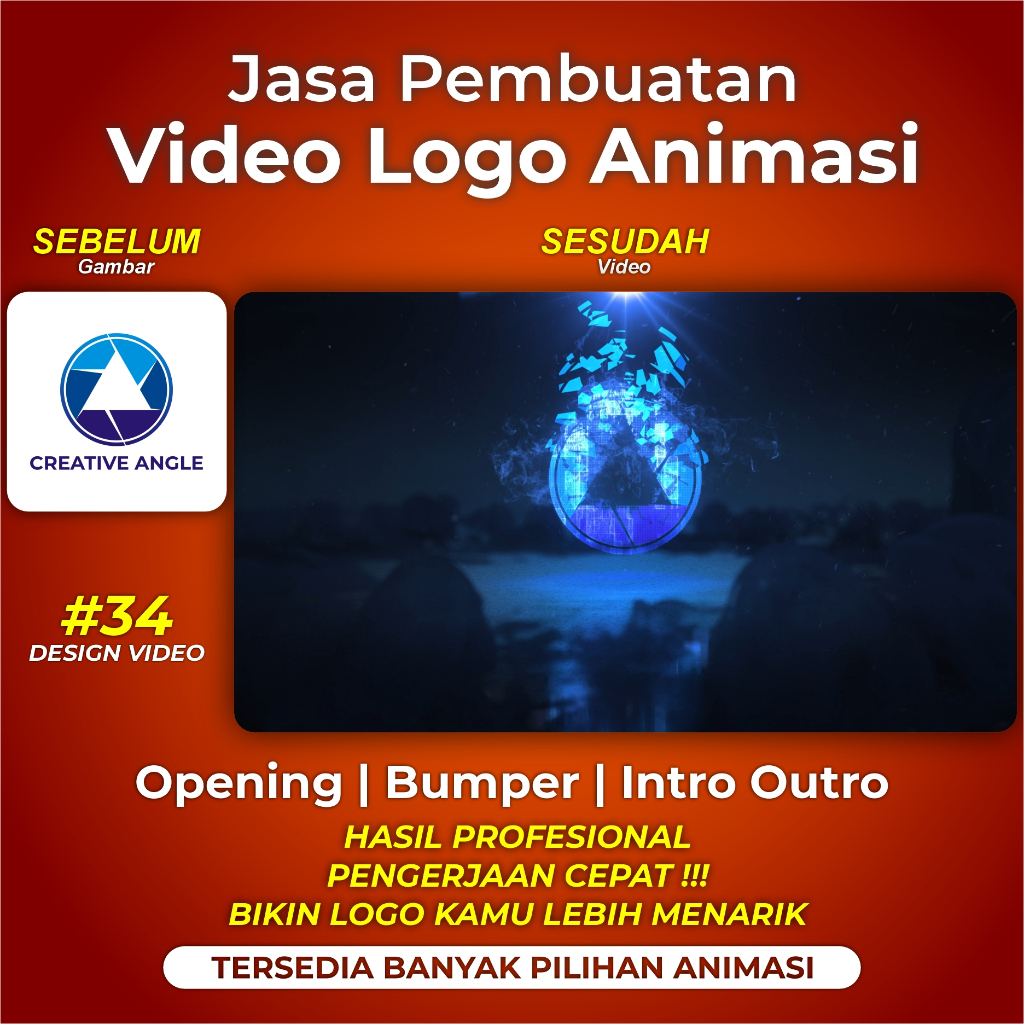 Jasa Bikin Video Animasi Opening Intro Outro Logo Event Sosmed Vlog Gaming