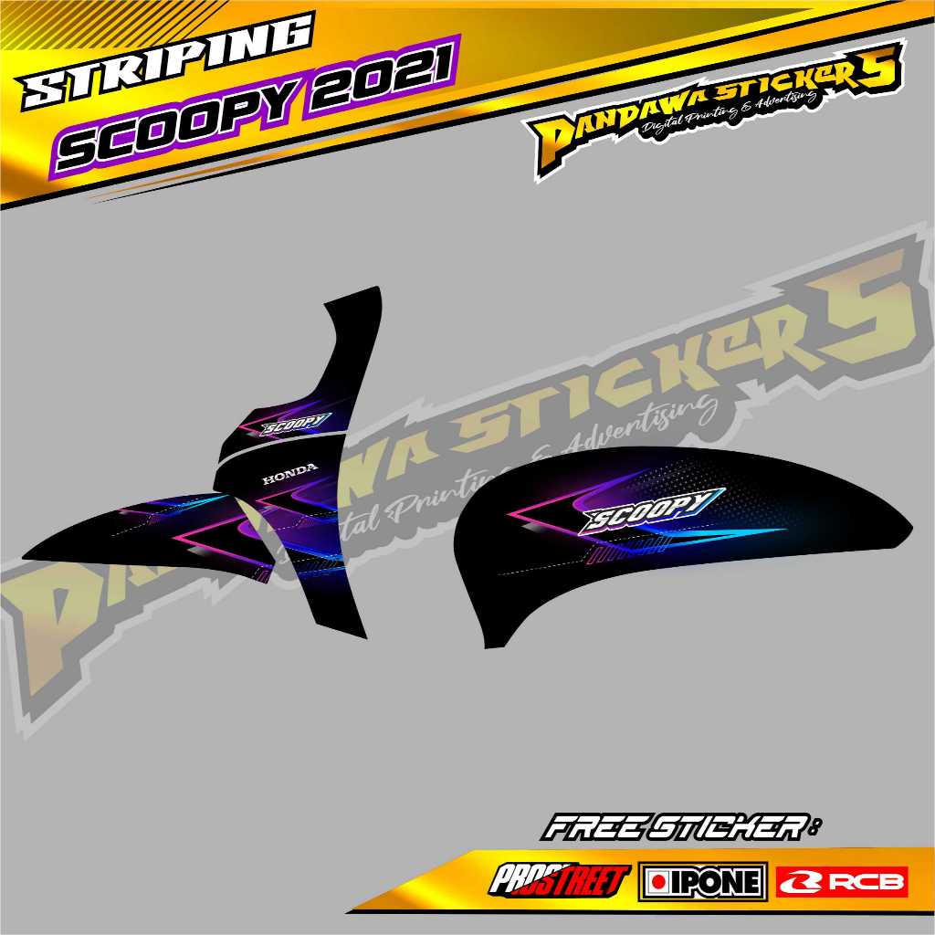 STRIPING VARIASI HONDA SCOOPY 2021 / STICKER LIST VARIASI MOTOR SCOOPY 2021