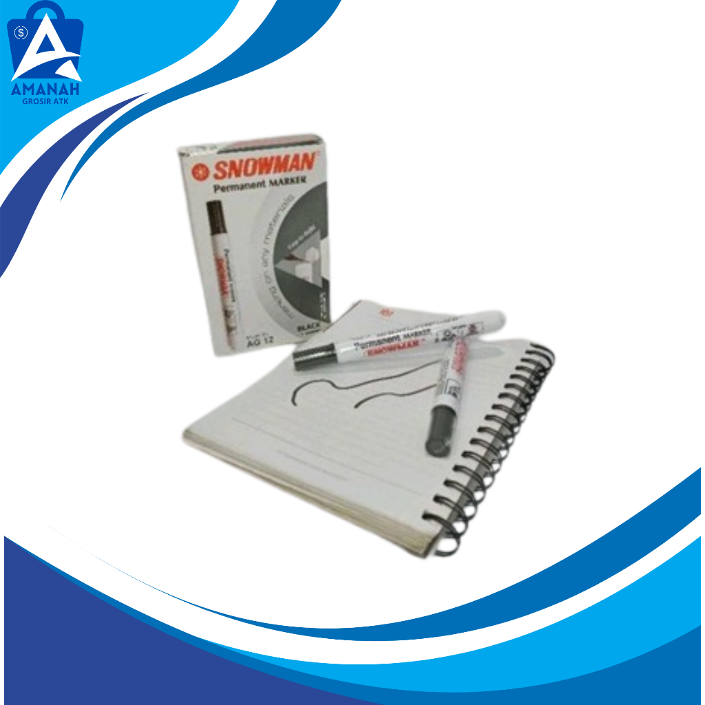 

Spidol / Marker / Marking pen Snowman Permanent AG-12 HITAM