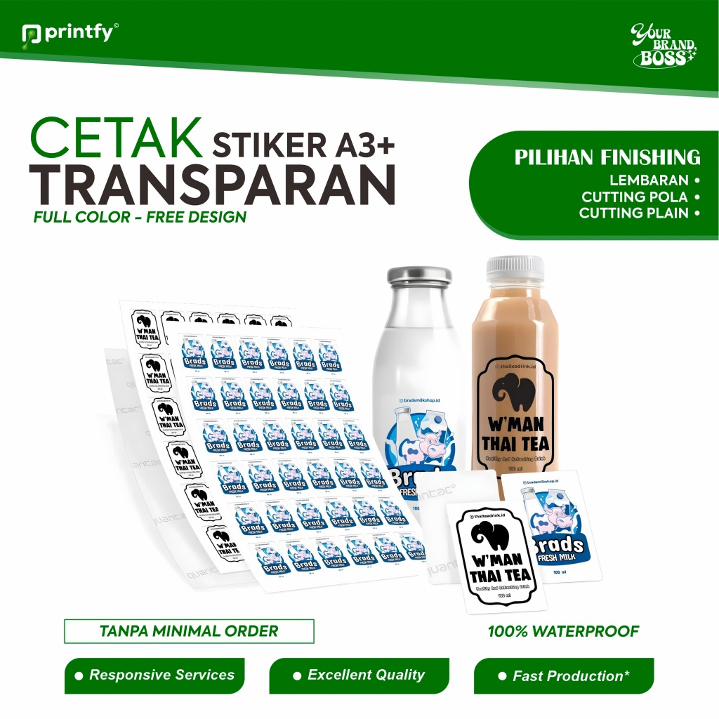 

Cetak Stiker Transparan | Print Label Produk | Transparan A3