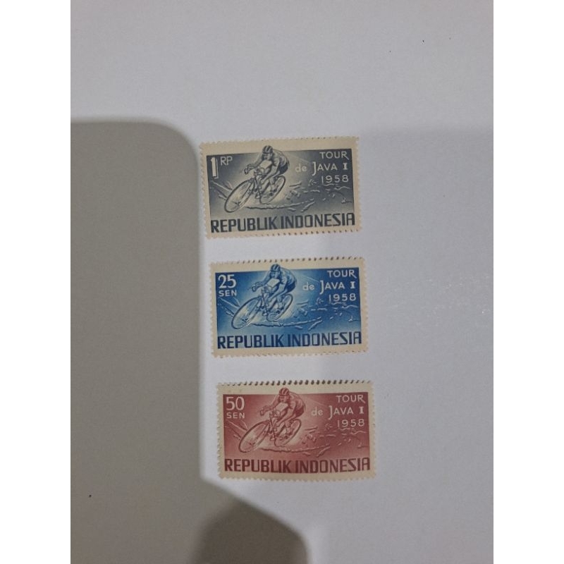 

perangko kuno seri Tour De Java 1958
