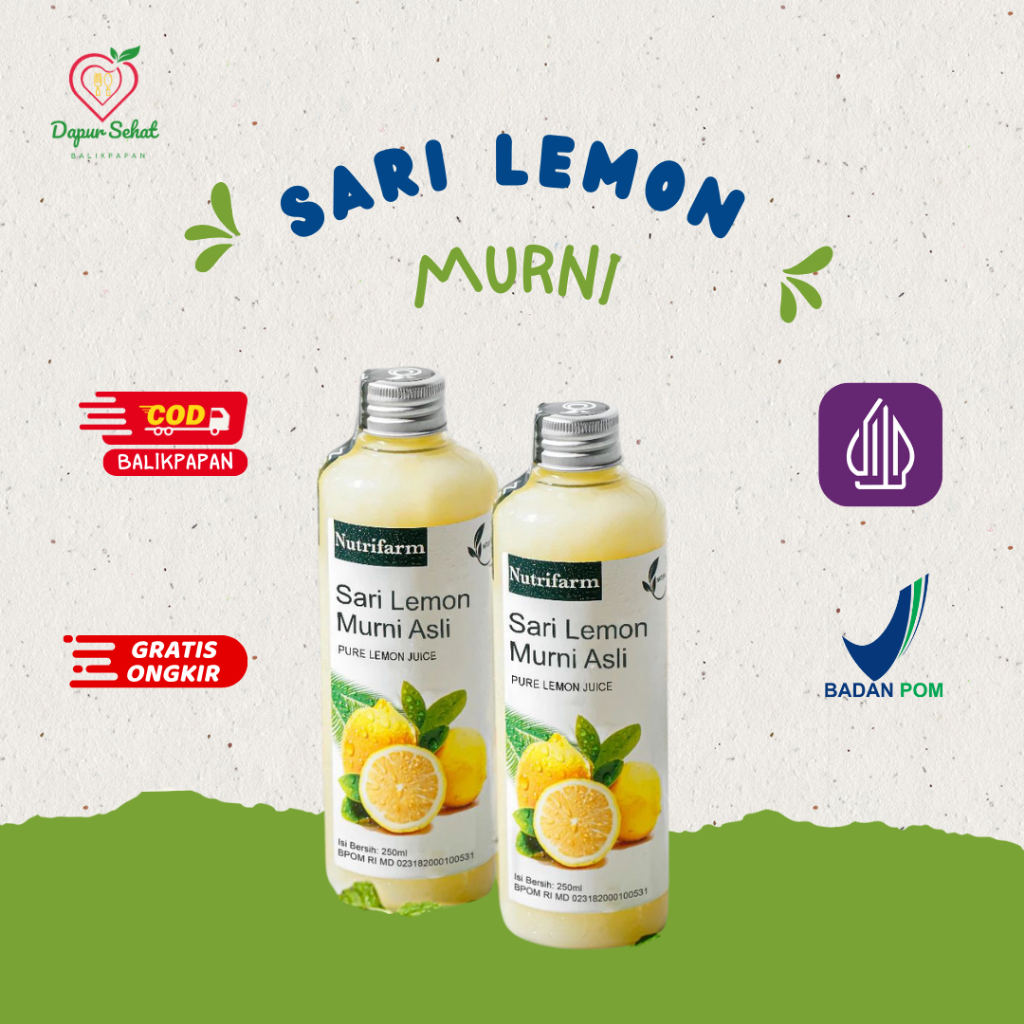 

SARI LEMON 250ML SARI LEMON 500 Ml/ SARI LEMON PURE / SARI LEMON FRESH / SARI LEMON CALIFORNIA / AIR LEMON ORIGINAL / JUS LEMON DIET / Sari Lemon Alami Nutrifarm Tanpa Pengawet Diet Detoks COD Balikpapan