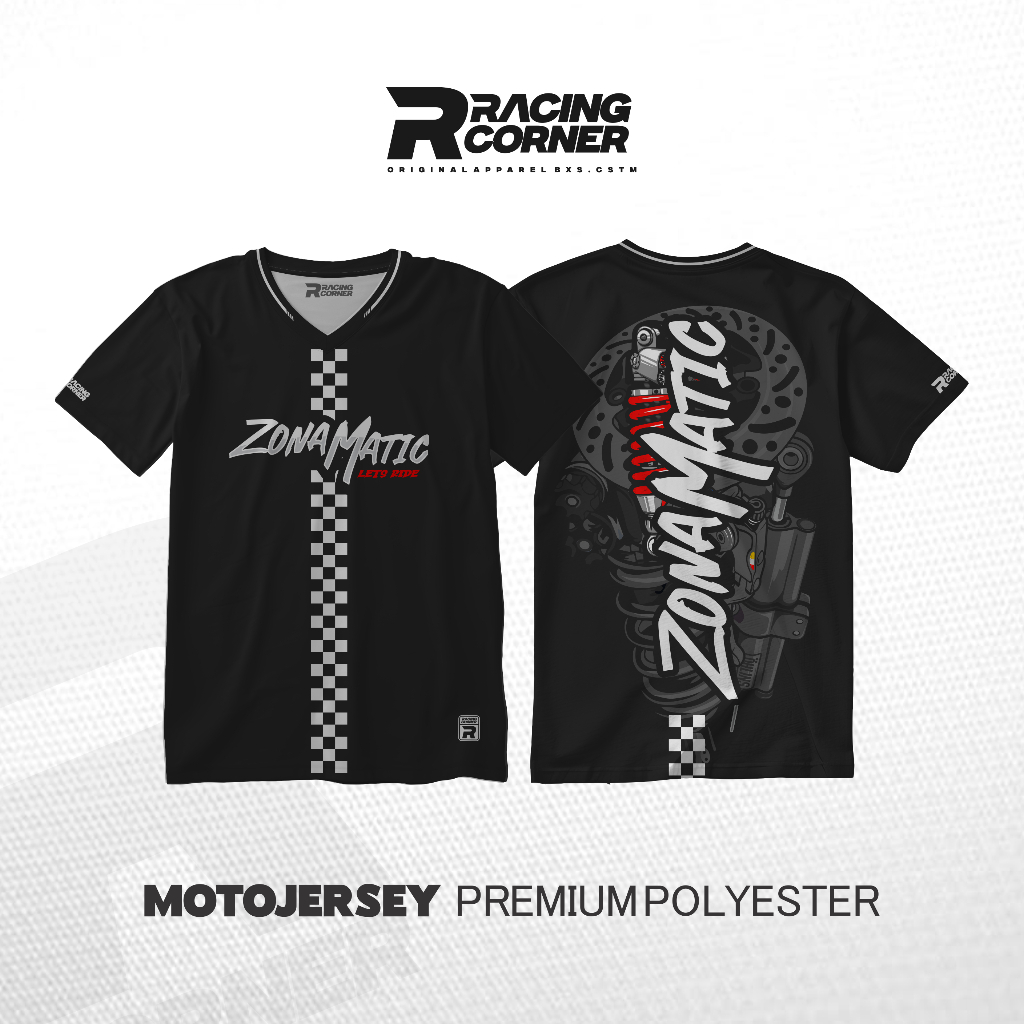 RACING CORNER | Jersey Zona Matic PREMIUM Jersey Lengan Pendek Vintage Race  Kaos Motor | ORIGINAL B