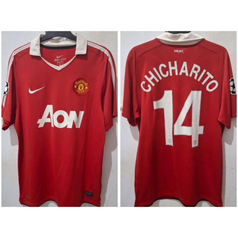 Jersey Original Manchester United/MU Home 2010 UCL (Chicharito)