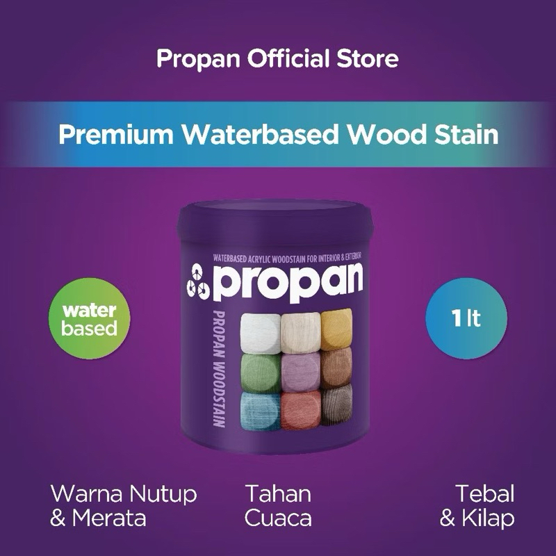 PROPAN Waterbased Wood Stain PWS-631 1 L / Plitur PROPAN Campuran Air Cat kayu