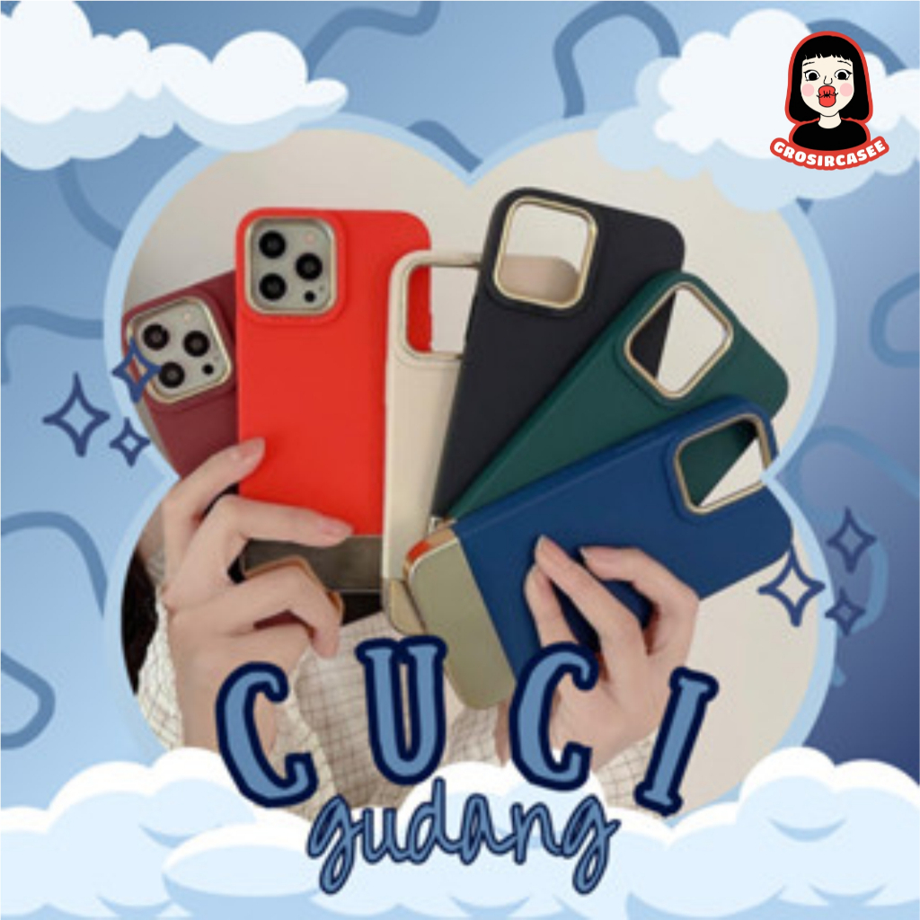 [CUCI GUDANG] Gold Matte case iphone 12 13 14 pro max (2)