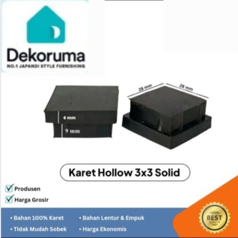 Karet Kotak 3x3 /Karet Kaki Kotak Meja Kursi 3x3