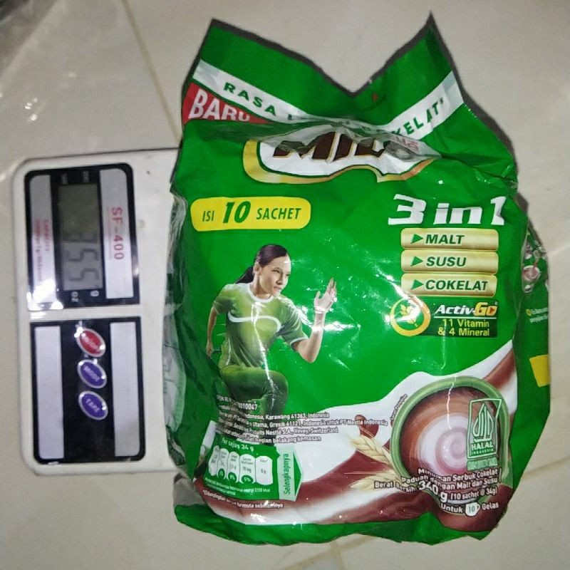 

Susu Coklat Milo 340 gram isi 10 saset x 34 g 34g 3 in 1 Malt Choco Cokelat