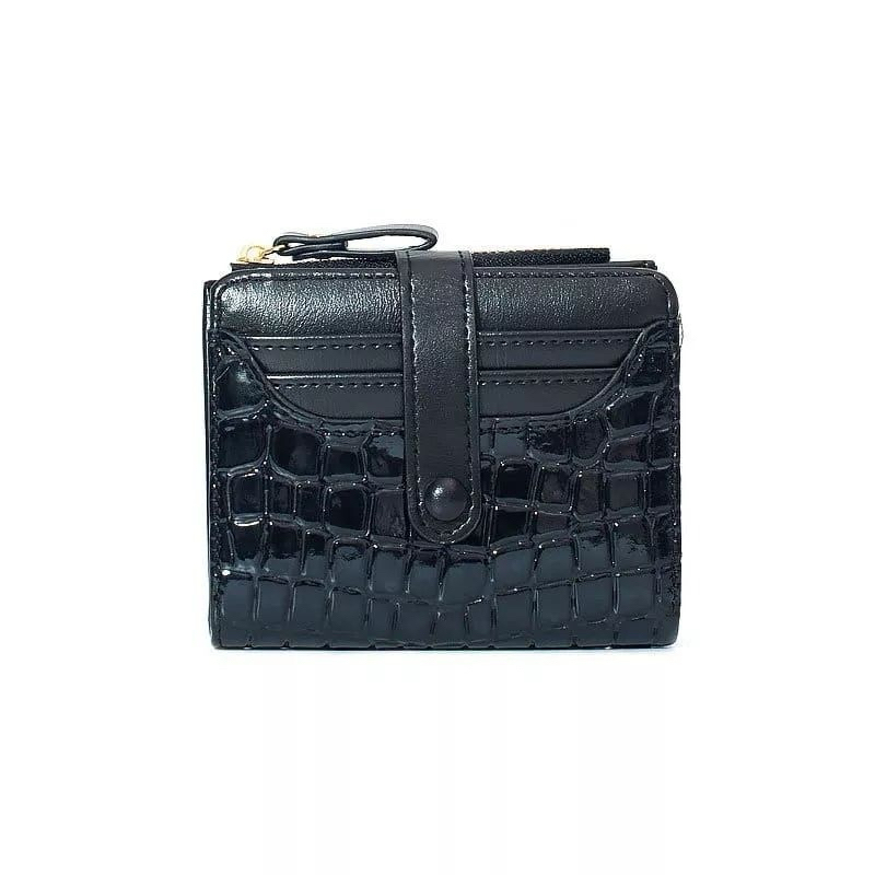 Donpet Wanita Genie Walet Glossy - Dompet Kartu Croco / Domet Lipat Terbaru Tas Mini