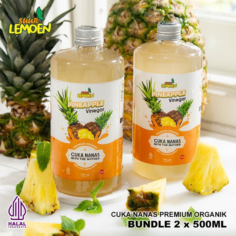 

SUUR LEMOEN Cuka Nanas Organic - Pineapple Cider Vinegar 1 Liter - Cuka Nanas Original With Mother