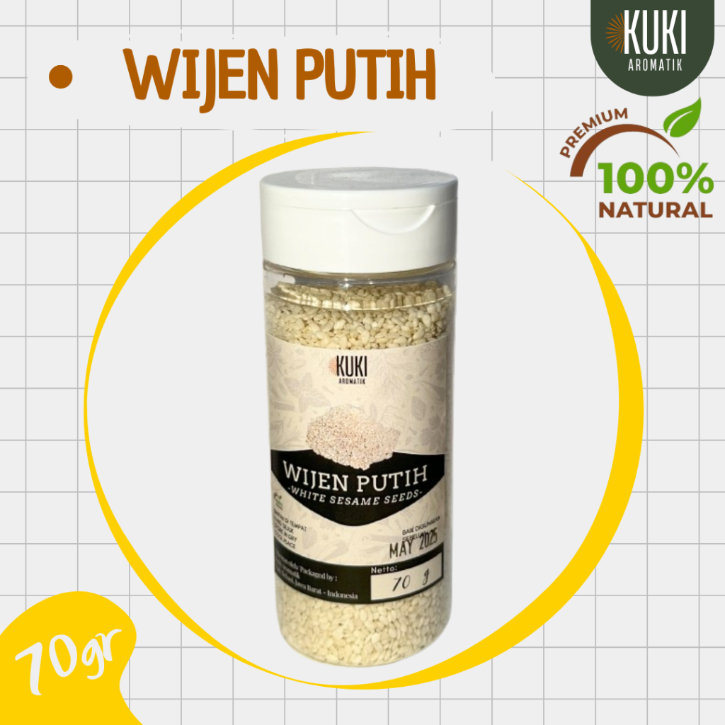 

Wijen Putih | White Sesame Seeds 60g 70g 250g | Bumbu Dapur | Rempah 100% Natural | Kualitas Premium