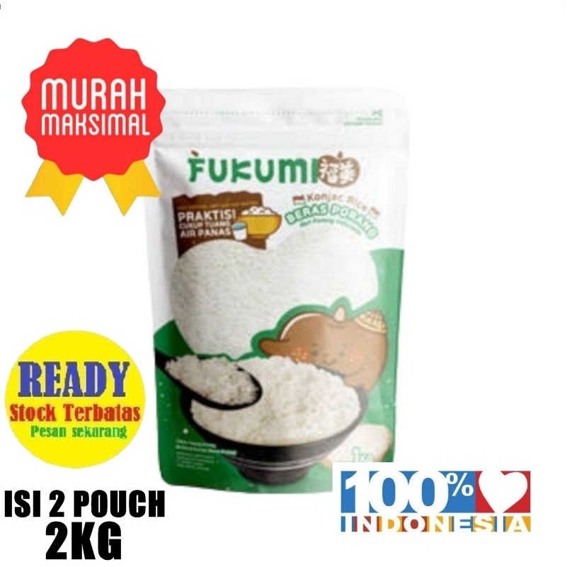 

Promo Termurah!!! Fukumi Beras Porang Pouch 1KG Diabtx n Diet Friendly