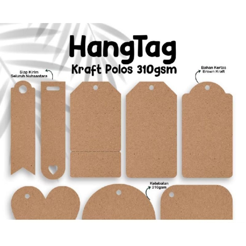 

HANGTAG POLOS TEBAL MURAH KRAFT / HANG TAG BAJU / HANGTAG COKLAT POLOS / HANGTAG LABEL.