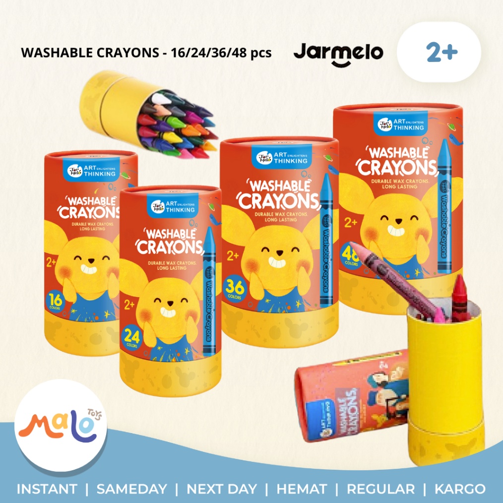

Gratis Gift Pembelian JARMELO Washable Crayon 16 24 36 48 Warna Nontoxic Crayon Color Crayons Krayon Colours Mewarnai Anak Mudah Dicuci Joan Miro Malo Toys A67