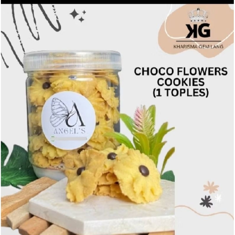 

COOKIES FLOWER CHOCO CU KAO SO 1 TOPLES KUKIS KUE KERING COKELAT LEBARAN NATAL MURAH ANAK DEWASA