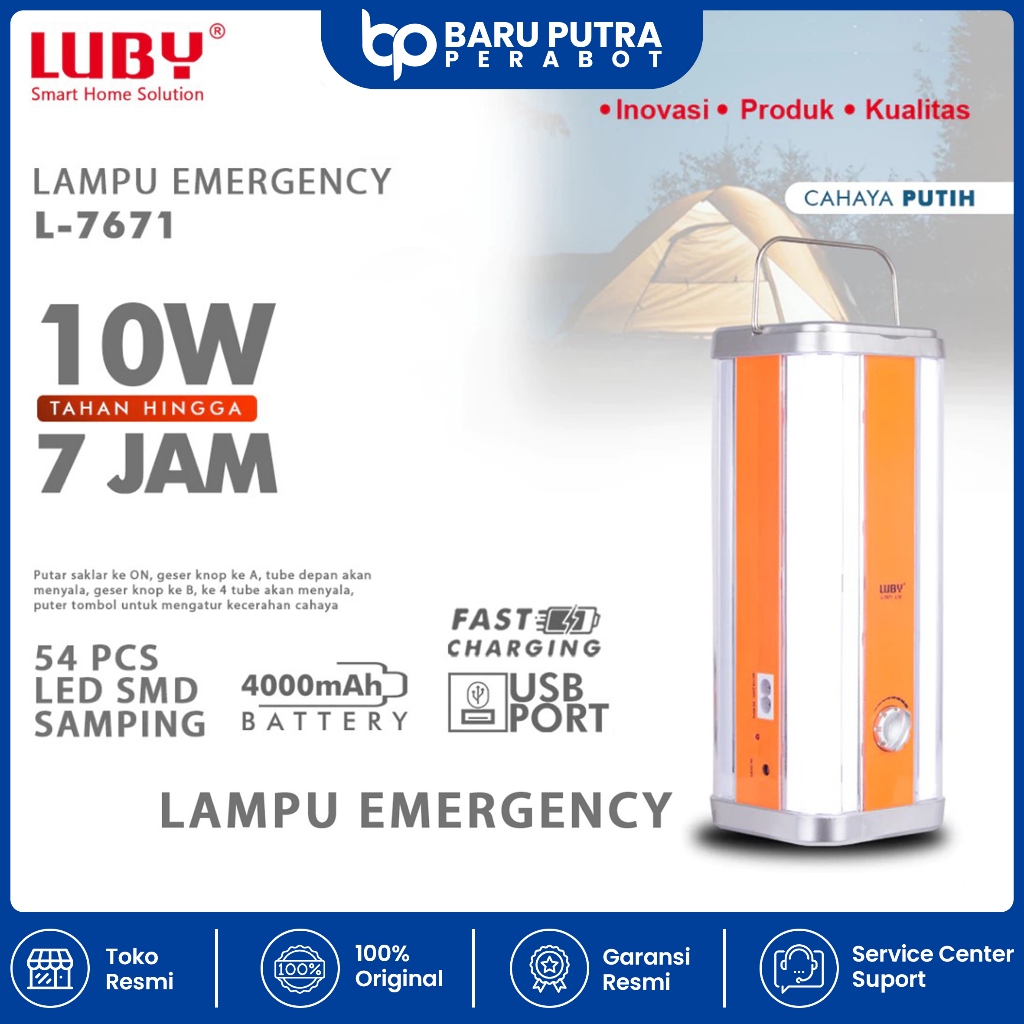 Lampu Emergency LUBY L-7671 / Emergency Light Type L 7671