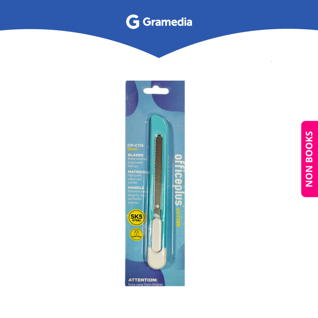 

Gramedia Depok - OFFICE-P CUTTER SLIM PLASTIC 9MM OP-C115 BLUE