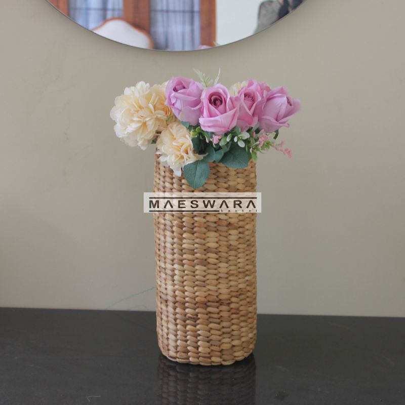 Vas Bunga Anyam / Cover Pot Eceng Gondok/Viora
