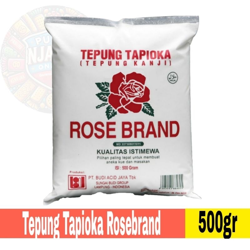 

Tepung Aci Kanji Tapioka Rosebrand Cap Mawar 500gr