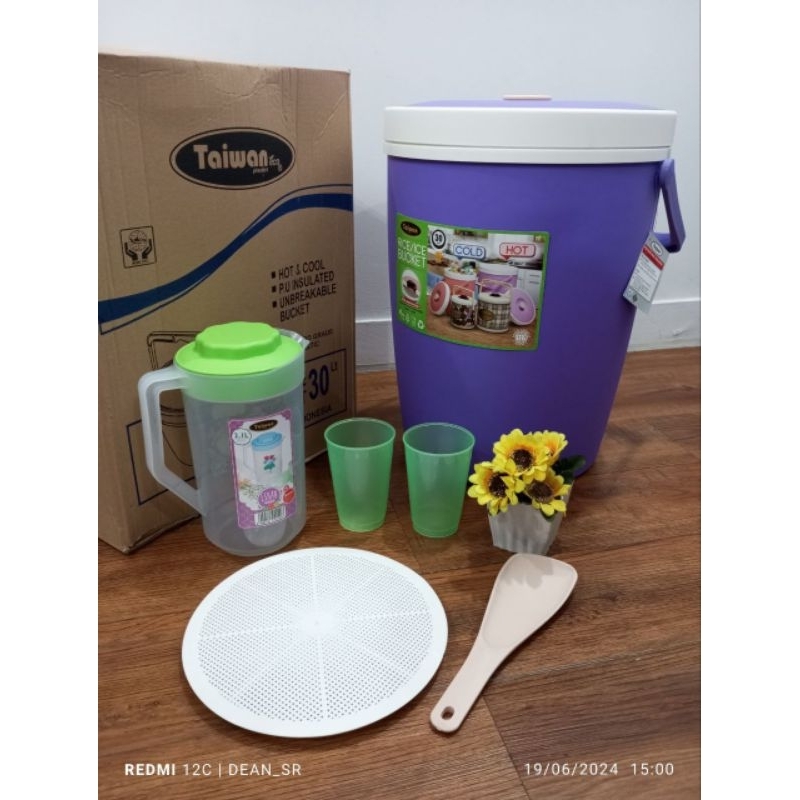 Taiwan - Rice Bucket 30 Liter Free Eskan 2 Liter/ Termos Premium Bpa Free