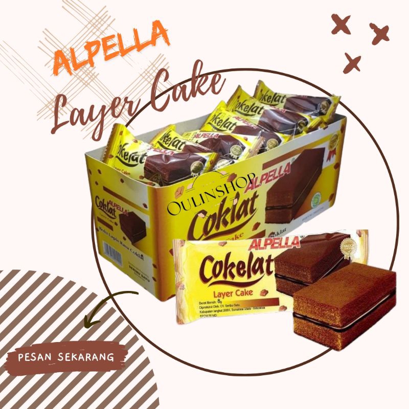 

Bolu Lapis Alpella Layer Cake Bolu Dengan Rasa Krim Rasa Coklat Dan Rasa Pandan 1 Kotak 24 Pcs