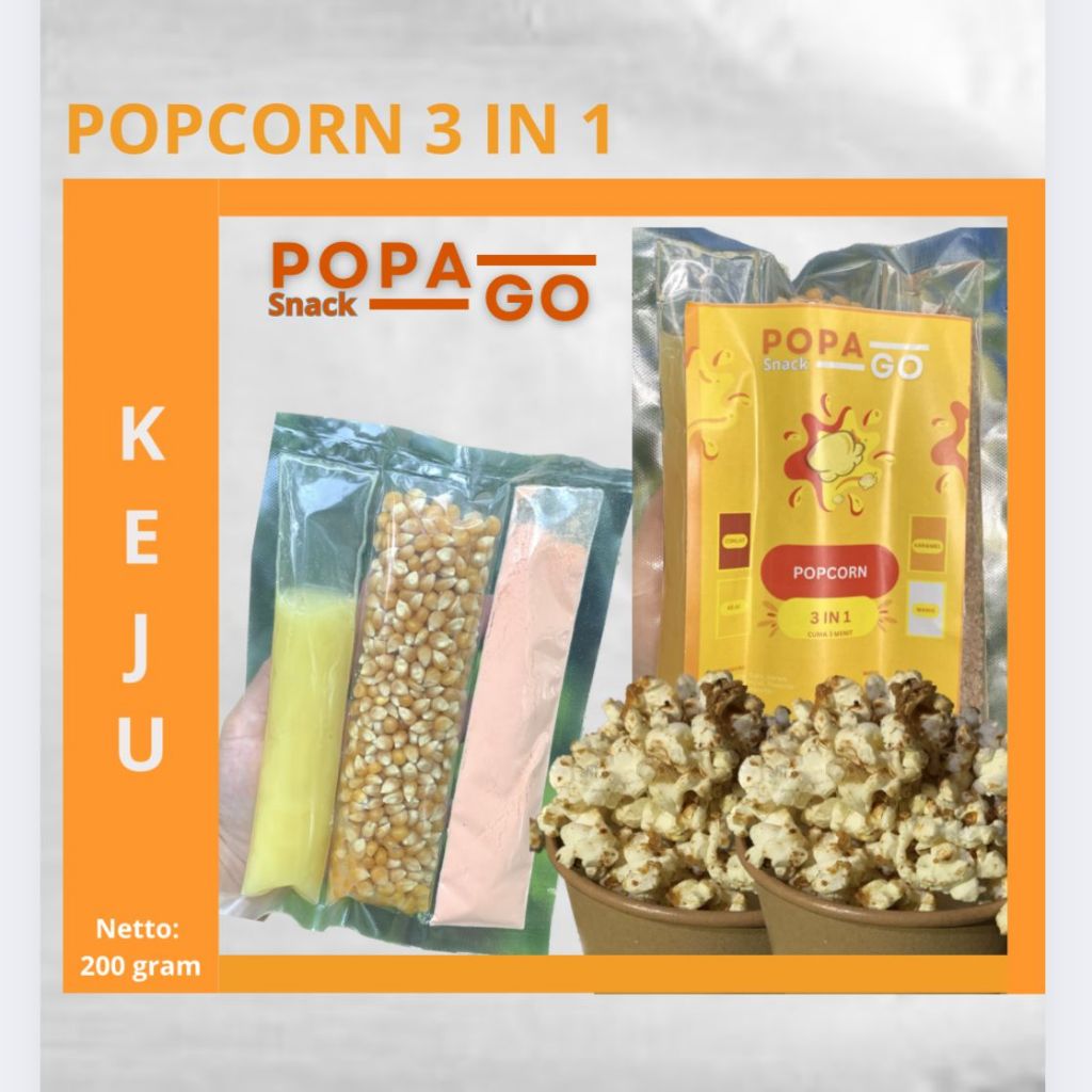 

POPCORN INSTAN 3 IN 1 | POPCORN MICROWAVE | POPCORN RASA 100gr | POPCORN KEJU| POPCORN