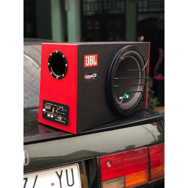 Speaker SUBWOOFER AKTIF mobil (BASSTUBE) 12 inch AUTOLAB SL 12.2 + RING SPEAKER BAHAN STENLIS
