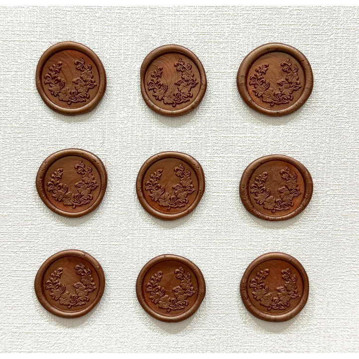 

Jetaime (Choco) - 1 Pieces Wax seal coinbulat sticker instan segel vintage undangan / DIY Hampers / Wax Octagon GUN