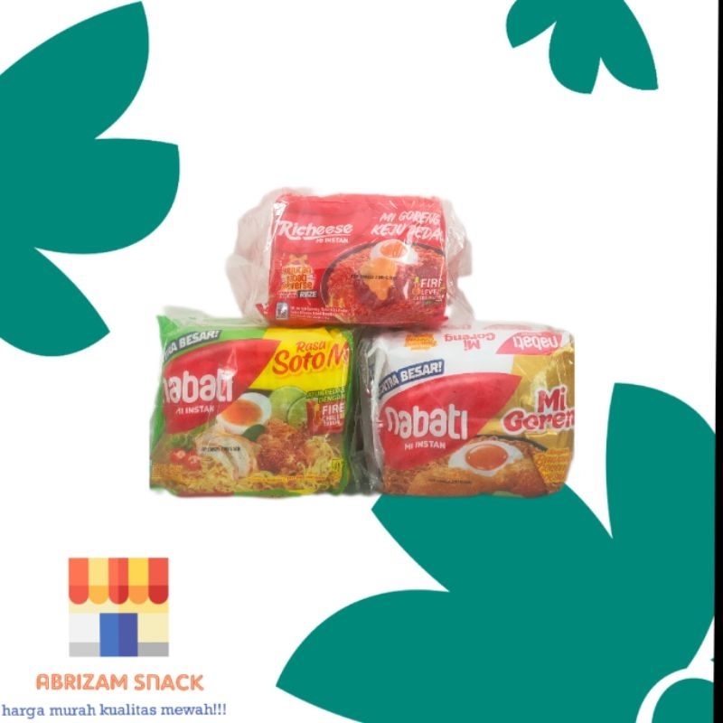 

Nabati Mie Goreng @85g & Kuah Soto @75g