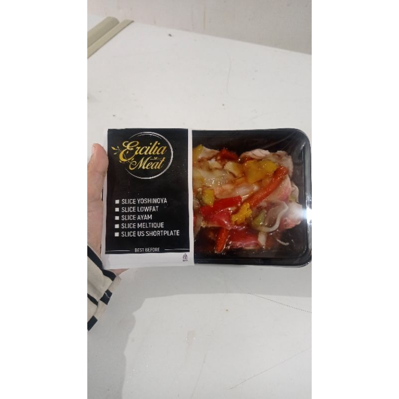 

Daging Iris Tipis Marinasi Ready to Cook Praktis