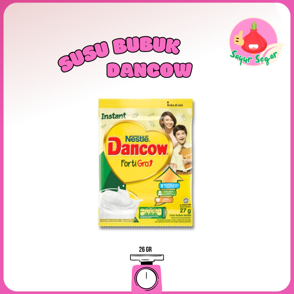 

Sayur Segar - Dancow Susu Putih Instan/Instant Milk Sachet 26 gr