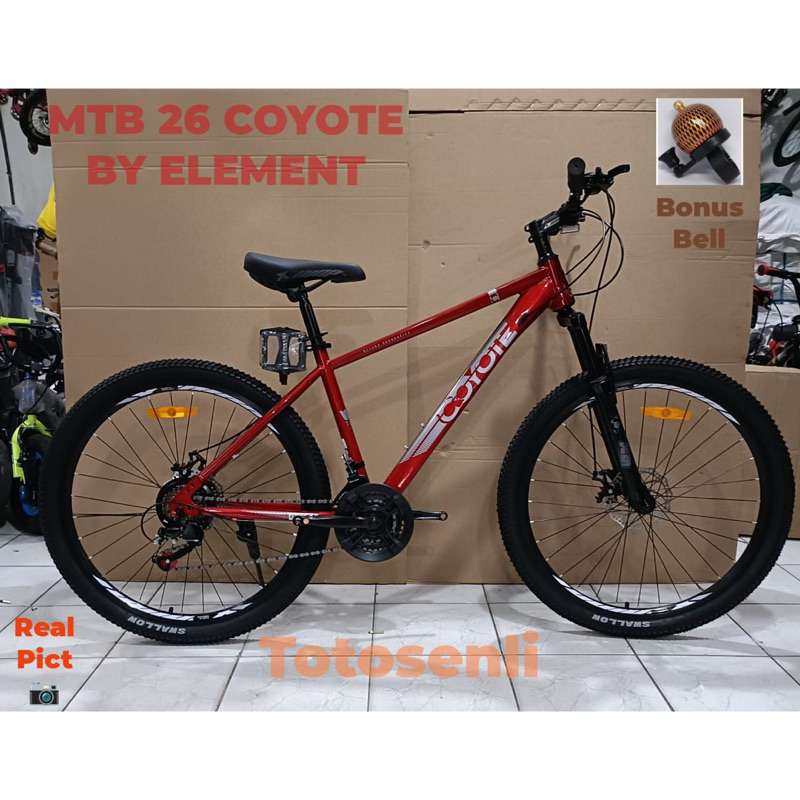 Terlaris Sepeda Gunung Mtb Element Coyote 26 Inch 3X7Speed Hi Ten