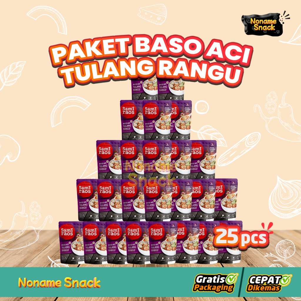 

Paket Hemat Sami Raos Baso Geprek Tulang Rangu Sambal Geprek Samiraos isi 25