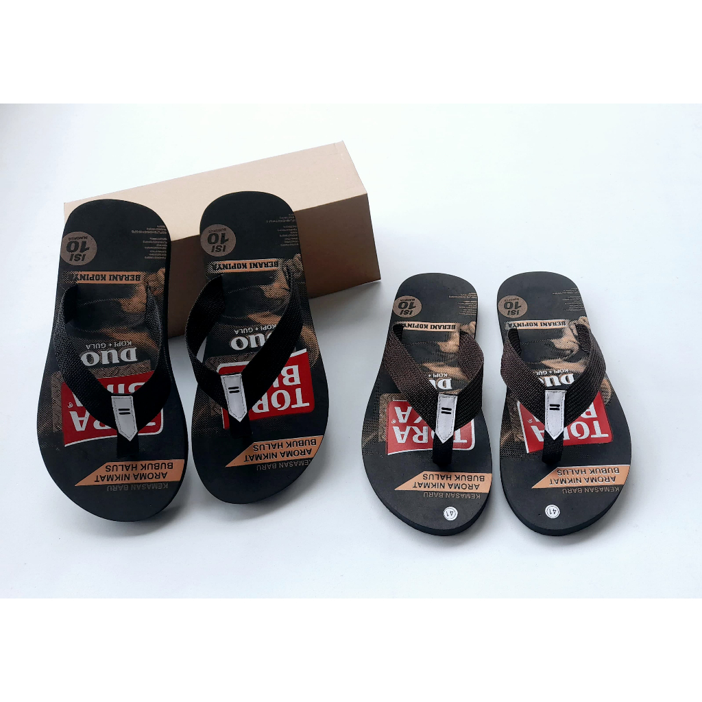 sandal pria dewasa motip kopi kopian sandal kopi tora bika duo terbaru