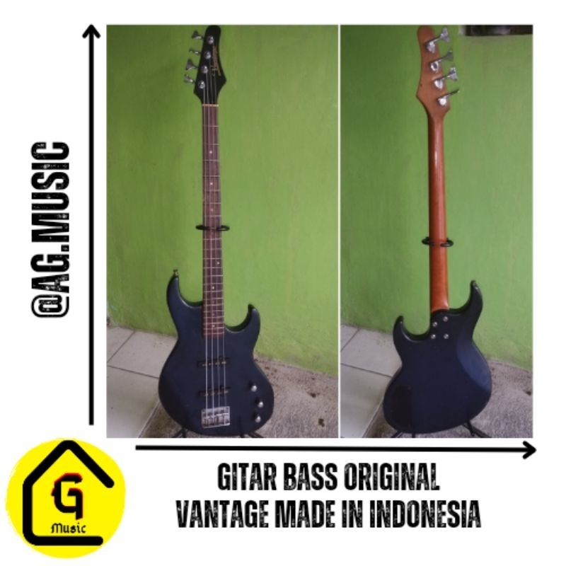 GITAR BASS ORIGINAL VANTAGE SECOND MADE IN INDONESIA