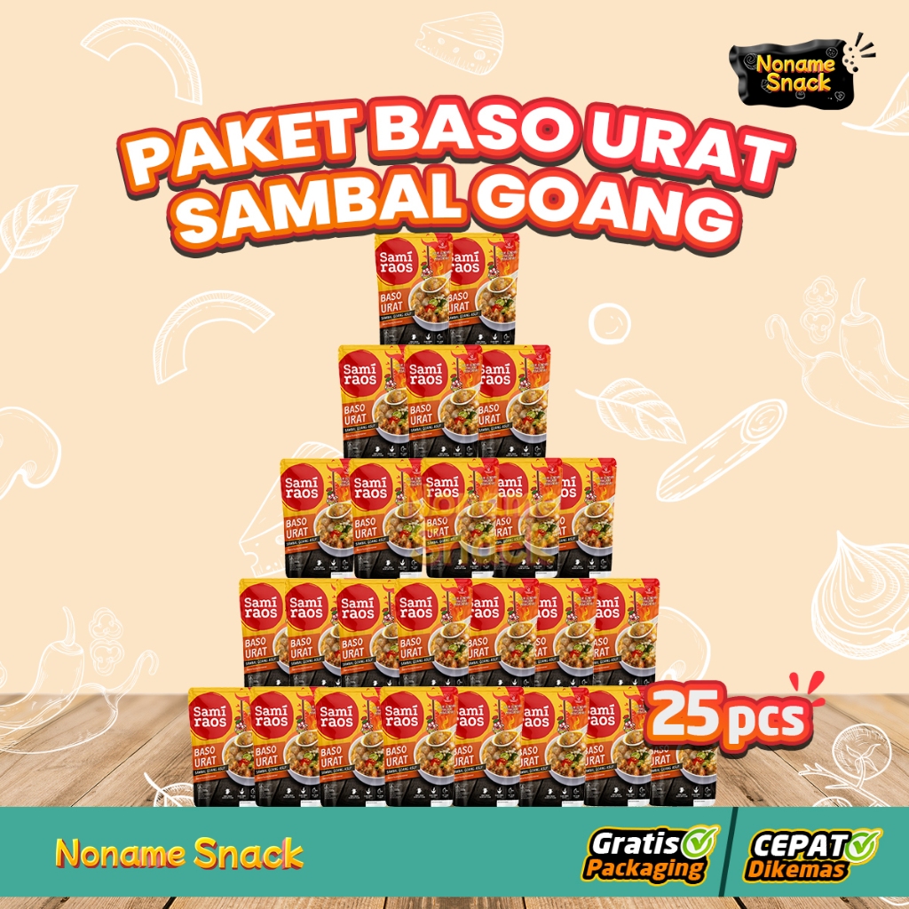 

Paket Hemat Sami Raos Baso Urat Sambal Goang Samiraos isi 25