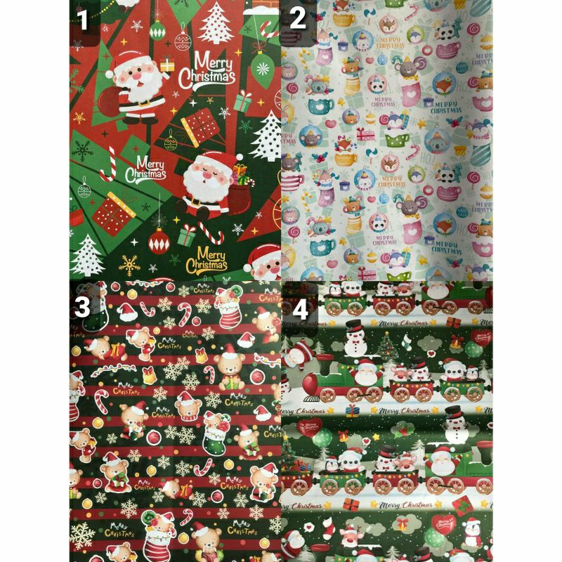 

Kertas Kado Natal Jumbo Sansan Wawa / Kertas Kado Xmas / Kertas Kado Merry Christmas