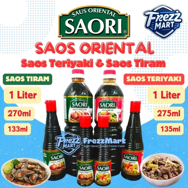 

Saus Saori Tiram & Teriyaki 133ml 135ml 270ml 275ml 1L 1 Liter Saos Botol Kecil Sedang Besar