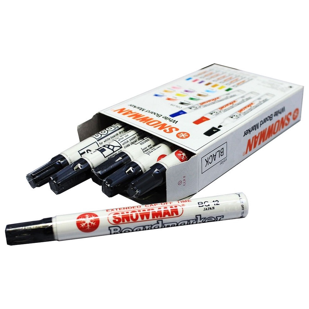 

KODE A66B 365 Spidol White Board 12PCSBOX Spidol SNOWMAN Papan Tulis Spidol Warna Spidol BG12