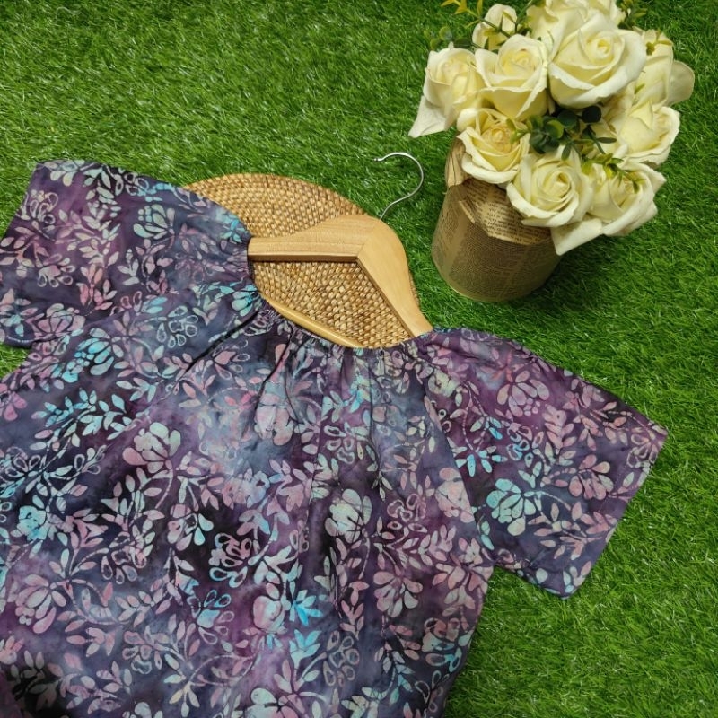 Dress batik anak/ baju batik anak perempuan 7-10 tahun