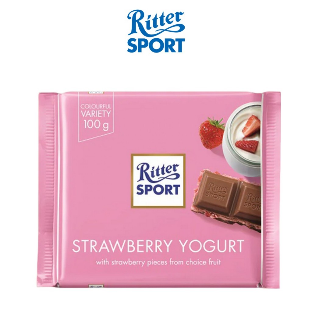 

Ritter Sport Strawberry Yogurt Chocolate Original Coklat 100gr