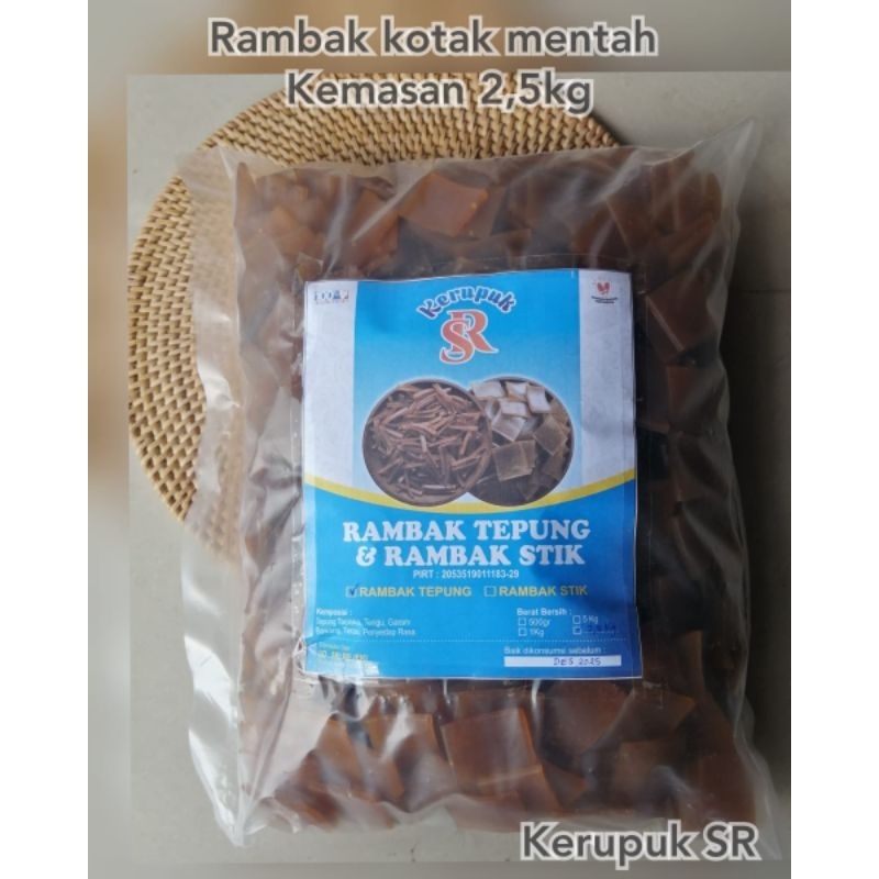 

[2,5 kilogram] Rambak Kotak Krecek Mentah, Tepung Bukan kulit sapi