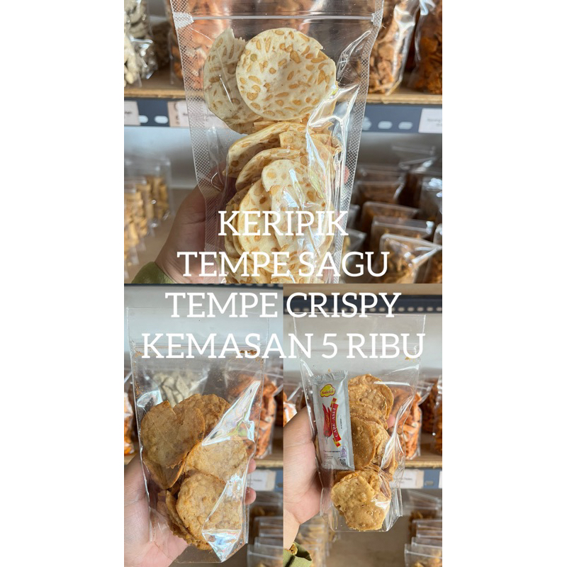 

Keripik Tempe Crispy & Tempe Sagu Kemasan Kecil