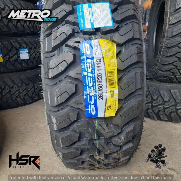 ban mobil offroad/lumpur ring 20 265/50 merk accelera MT01 ukuran 265 50 R20 ban grand fortuner