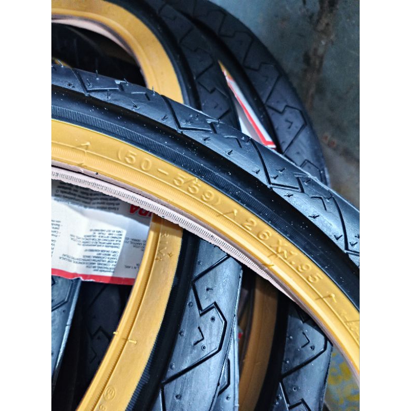 ban luar sepeda MTB ukuran 26x1.95 merk kenda K90 gunwall kembang halus onroad