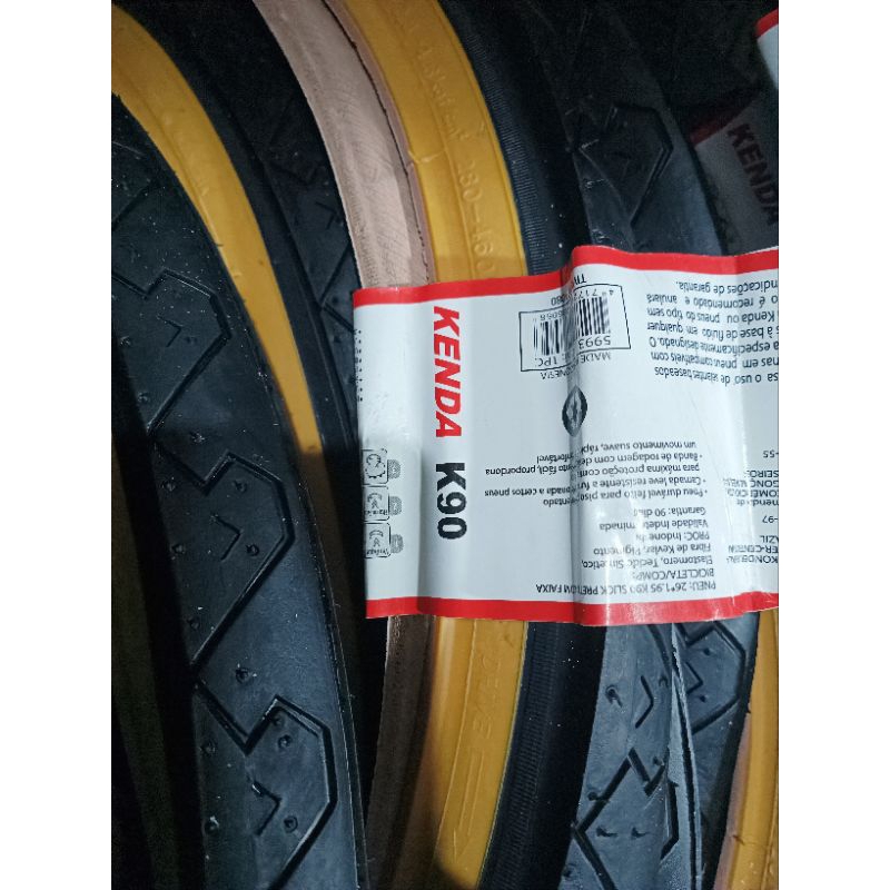 ban luar sepeda MTB ukuran 26x1.95 merk kenda K90 gunwall kembang halus onroad