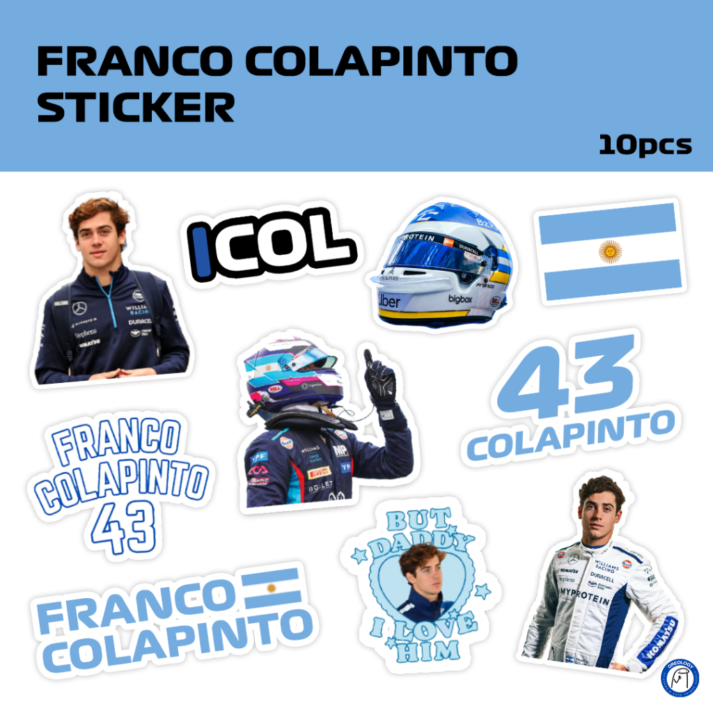 

Sticker Franco Colapinto F1 driver stikerf1 fanmade stikervinyl