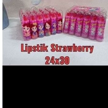 

Permen bentuk lipstik rasa strawberry isi 30pcs