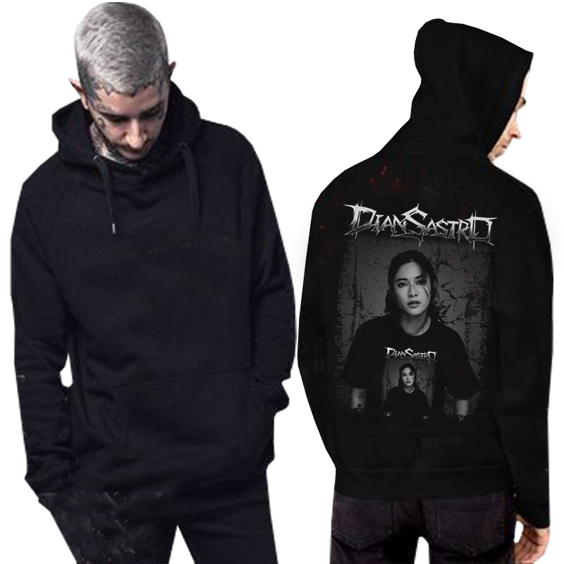 New Hoodie Dian Sastro X Deadsquad Hoodie Bahan Black Cotton Fleece | Jumper & Zipper Ready Stock